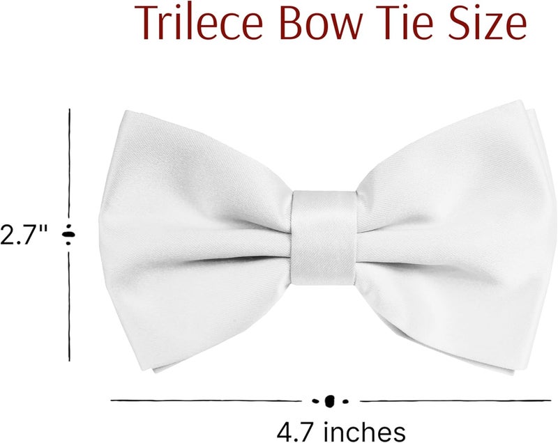 Trilece Bow Ties for Men - Men's Solid Pretied Bowties for Formal Wear - Adjustable Bow Tie - Bow ties for Woman - Image 2